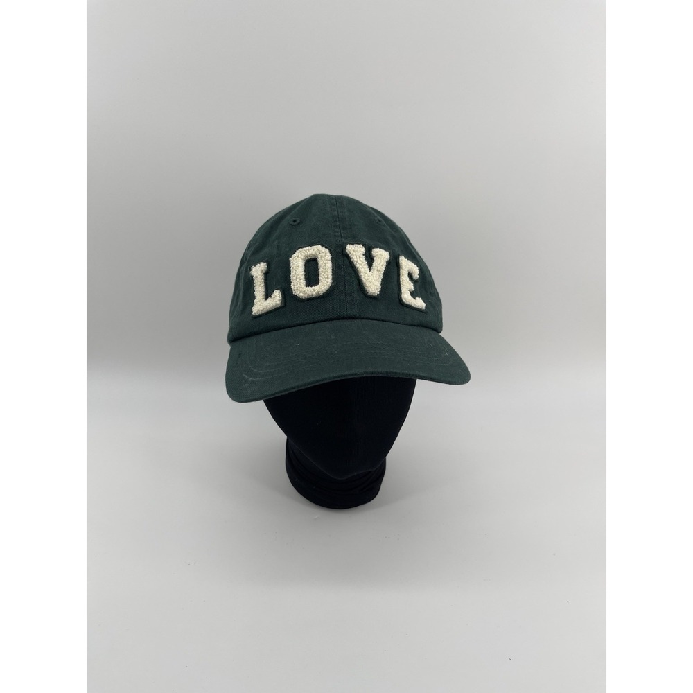 Tory Burch Sport Cap Hat Women Green LOVE Strapback Adjustable Casual